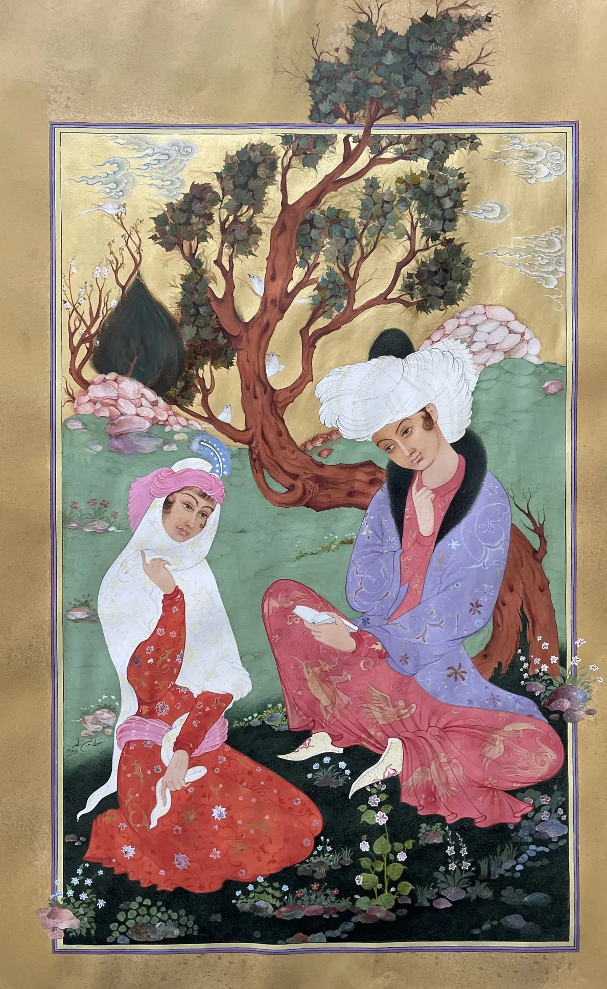 Painting titled Layla and Majnun by Shahrzad