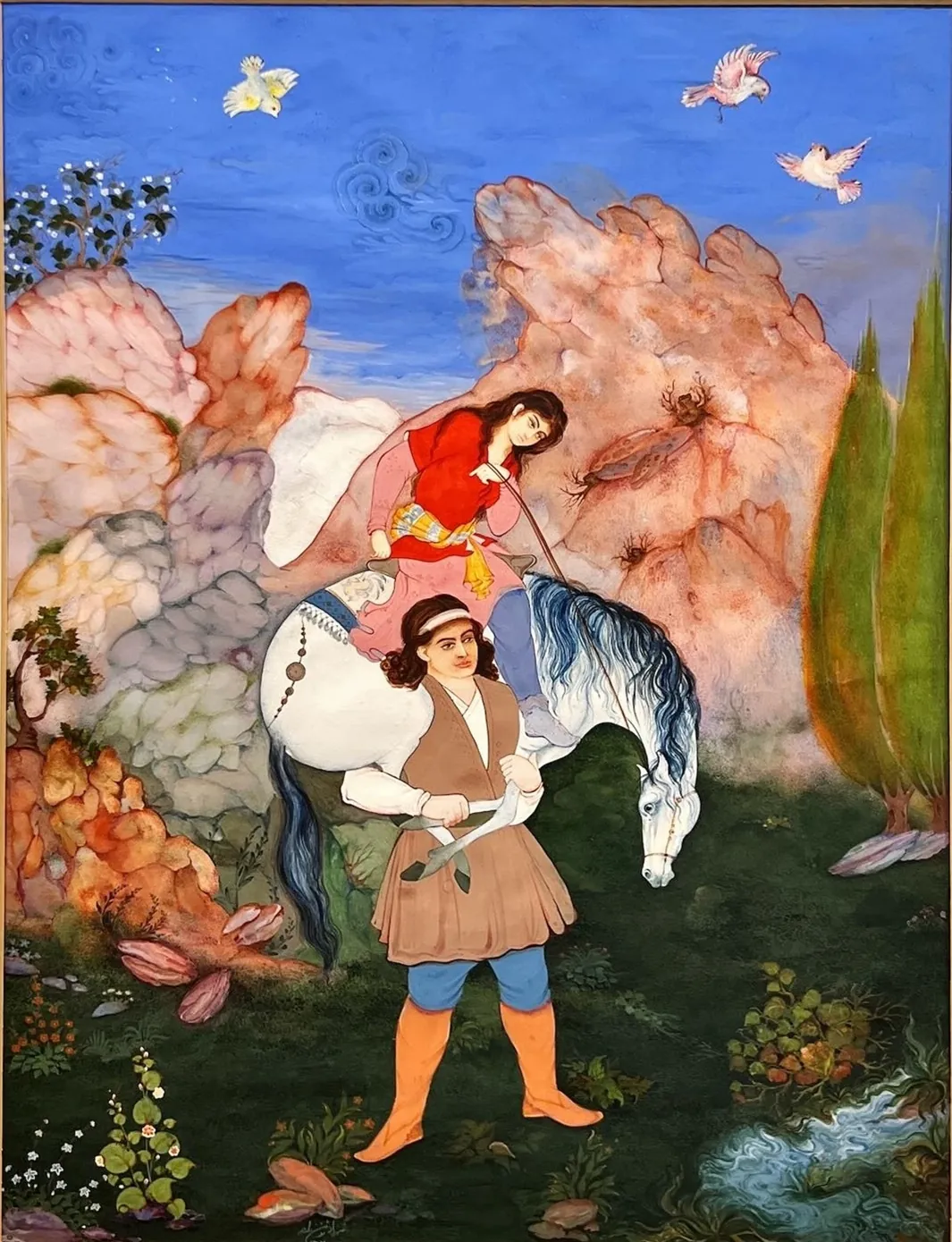 Painting titled Shirin & Farhad by Shahrzad