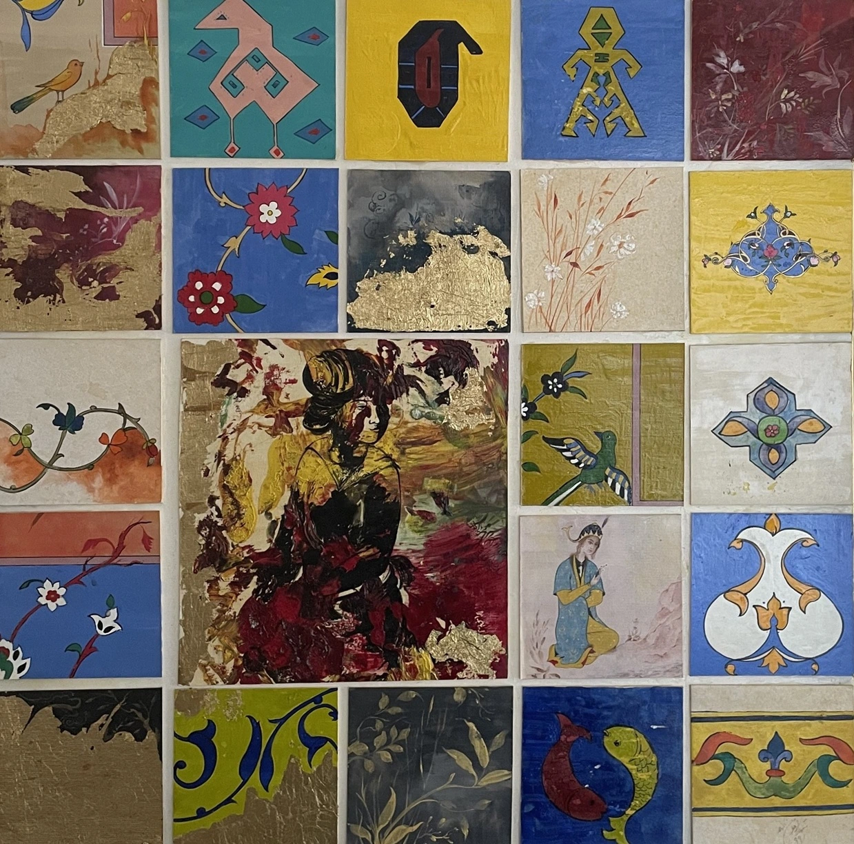 A mixed-media Contemporary painting