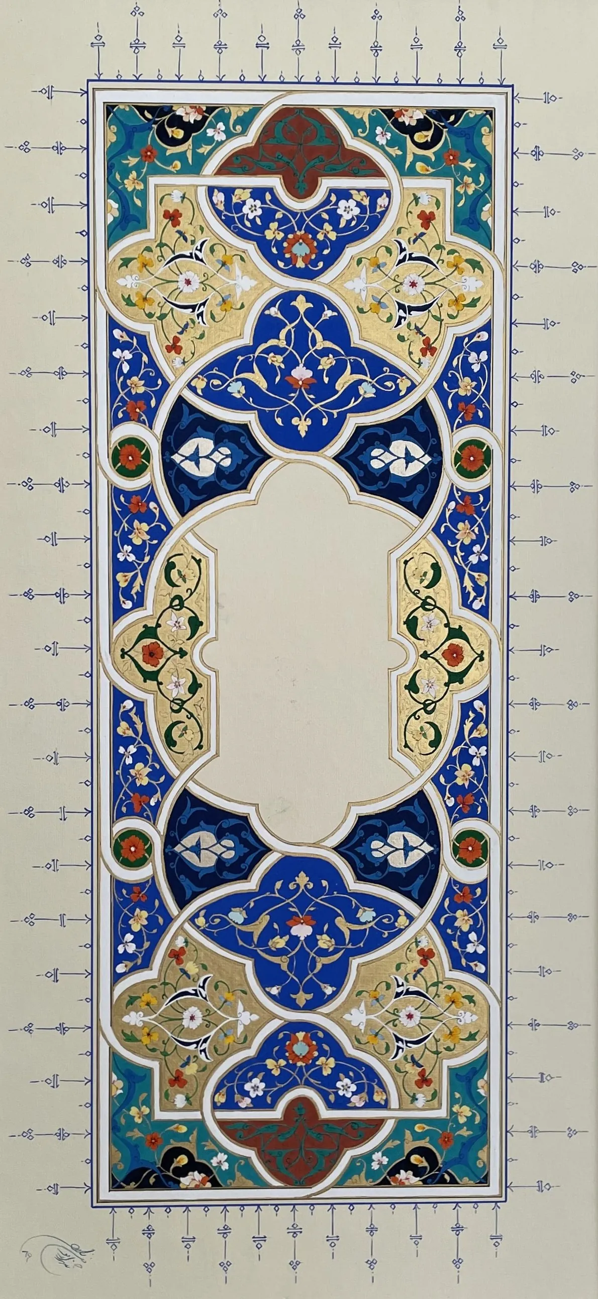 A Persian illumination painting as Motif Art