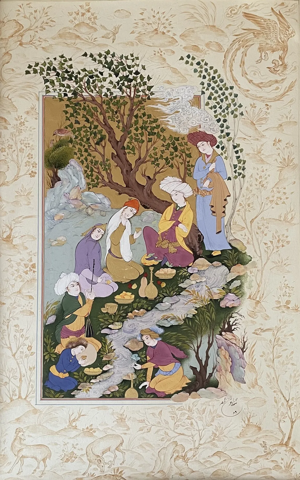 Painting titled In the Garden by Shahrzad
